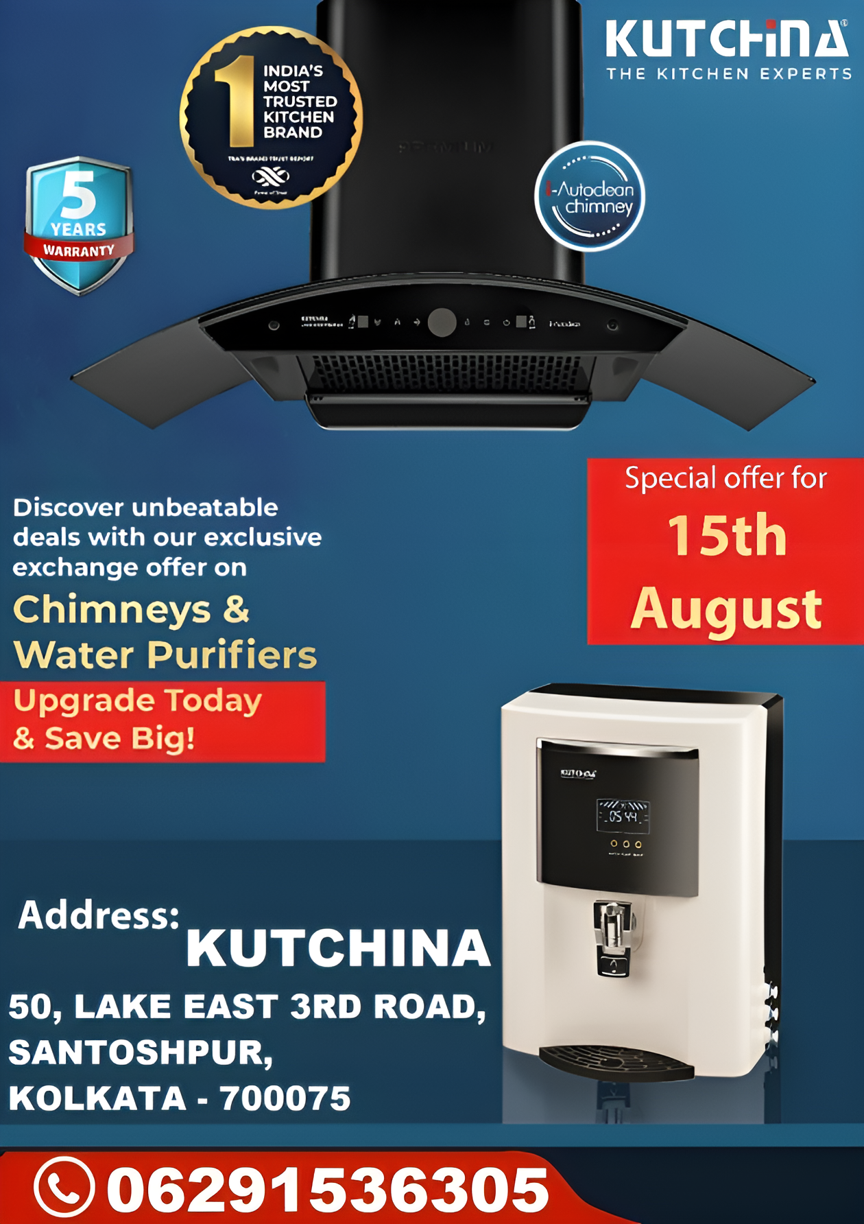 Kutchina RO+AO+UV+UF+TDS Water Purifier Price 2026